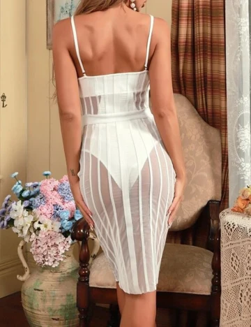 Rochie Scurta SHEIN, alb, L