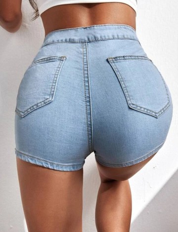 Pantaloni scurti SHEIN, albastru, XS
