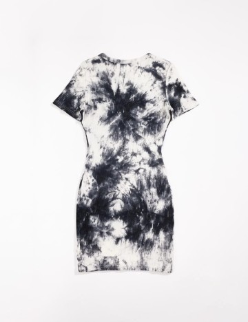 Rochie scurta SHEIN, alb/gri, XS