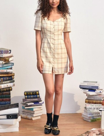 Rochie Scurta SHEIN, crem, L