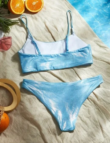 Costum de baie SHEIN, albastru, S