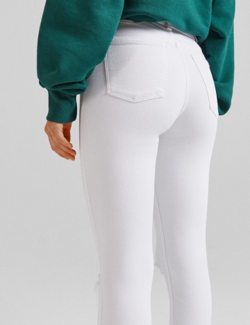 Blugi Bershka, alb, 36