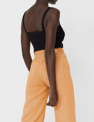 Top Stradivarius, negru, XS