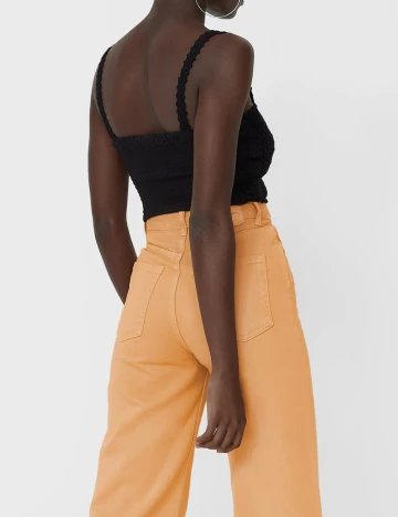 Top Stradivarius, negru, XS