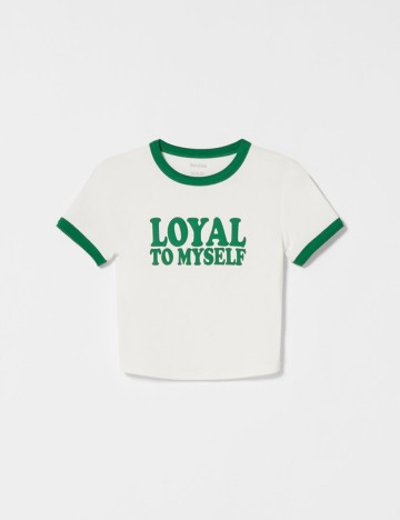 Tricou Bershka, alb, 10-12 Ani