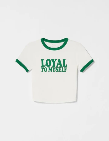 Tricou Bershka, alb, 10-12 Ani