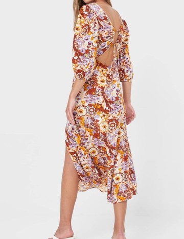 Rochie medie Stradivarius, maro, S