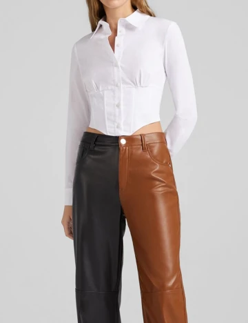 Camasa Bershka, alb, M