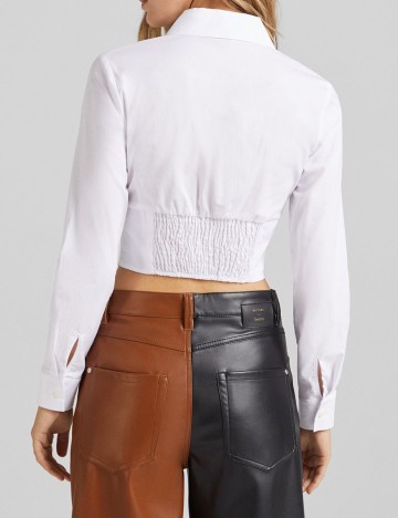 Camasa Bershka, alb, M