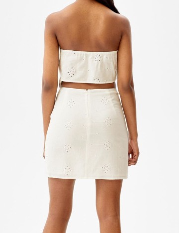 Top Bershka, alb, S