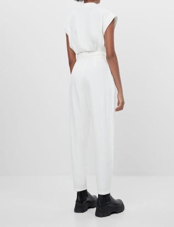 Salopeta Bershka, alb, S