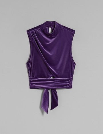 Top Bershka, mov, M
