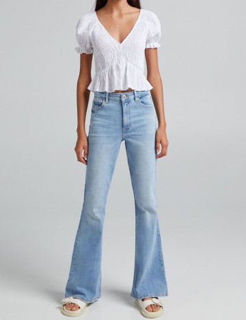 Top Bershka, alb, M