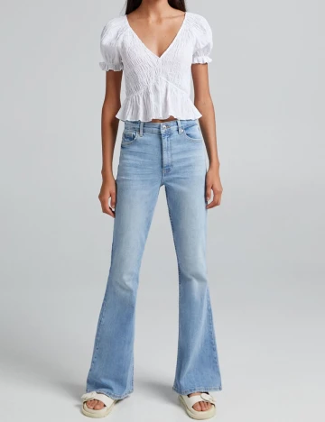 Top Bershka, alb, M