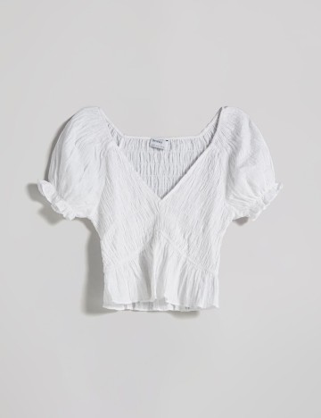 Top Bershka, alb, M