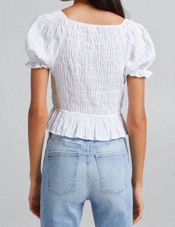 Top Bershka, alb, M