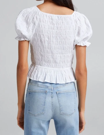 Top Bershka, alb, M