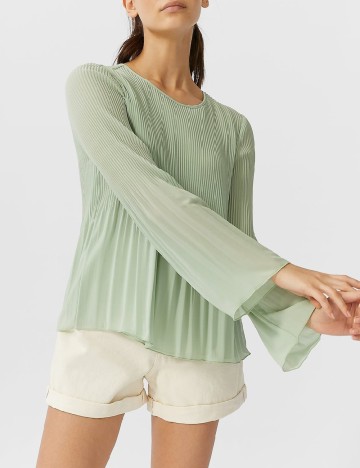 Bluza Stradivarius, verde, S