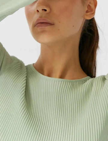 Bluza Stradivarius, verde, S Verde