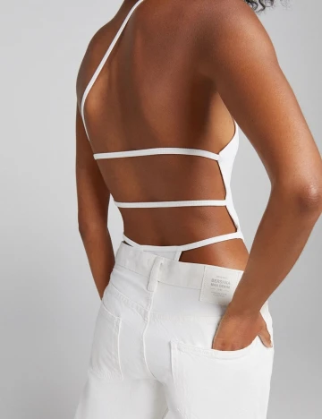 Body Bershka, alb, L