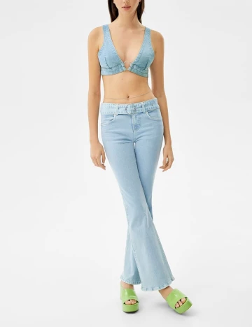 Top Bershka, albastru, XS
