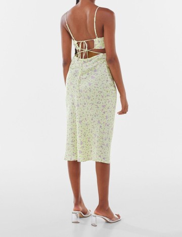 Rochie medie Bershka, floral, L