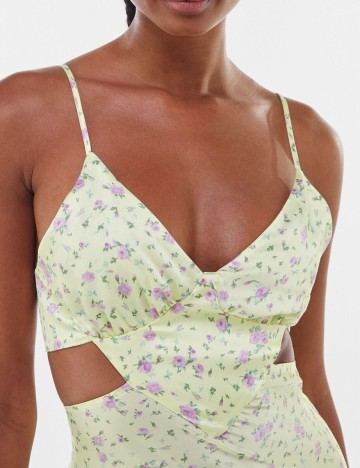 Rochie medie Bershka, floral, L