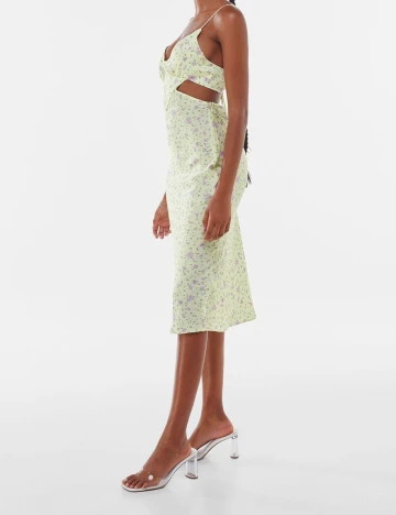 Rochie medie Bershka, floral, L Floral print