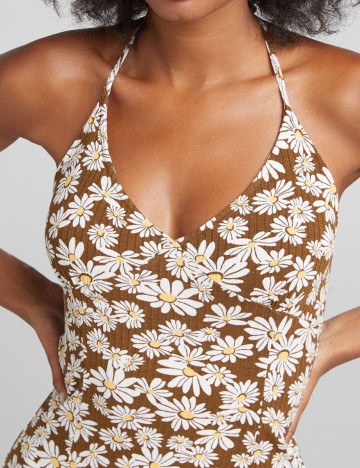 Rochie scurta Bershka, floral, L
