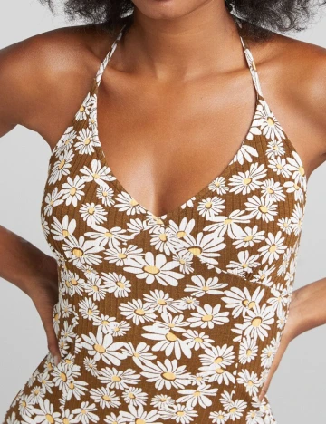 Rochie scurta Bershka, floral, L Floral print