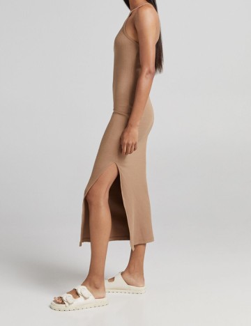 Rochie medie Bershka, maro, S