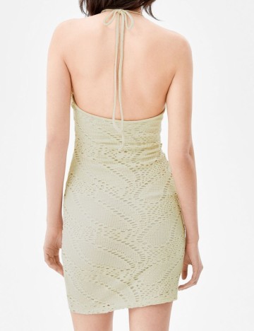 Rochie scurta Bershka, crem, S