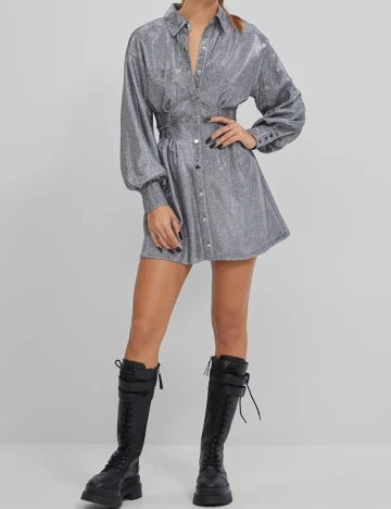 Rochie Scurta Bershka, gri, S