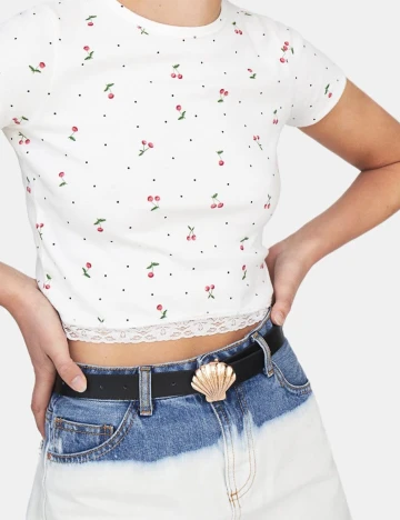Curea Stradivarius, negru, 80