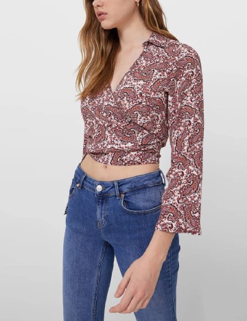 Camasa Stradivarius, roz pudra inchis, M