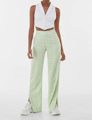 Pantaloni Bershka, verde, 34 Verde
