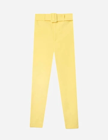 Pantaloni Stradivarius, galben, 34