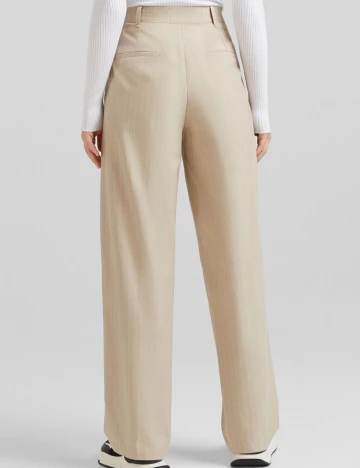 Pantaloni Bershka, crem, 42 Crem