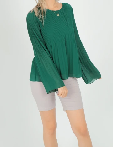 Bluza Stradivarius, verde, L
