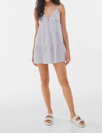 Rochie scurta Bershka, alb, XS
