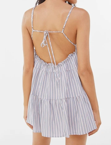 Rochie scurta Bershka, alb, XS