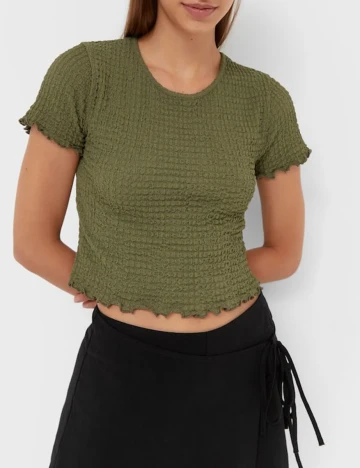Top Stradivarius, verde, L Verde