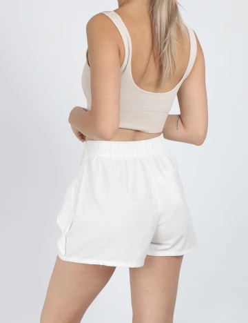Fusta pantalon Bershka, ecru, 36