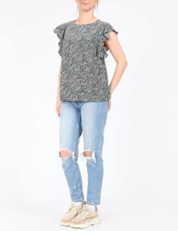 Bluza Stradivarius, negru, S