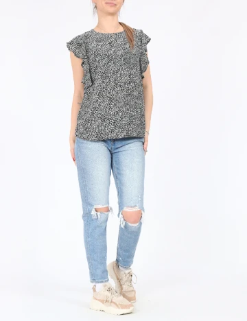 Bluza Stradivarius, negru, S