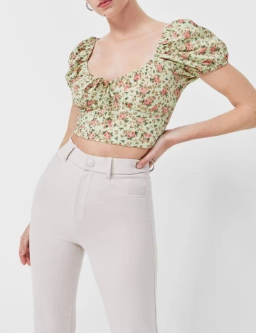 Top Stradivarius, floral, L