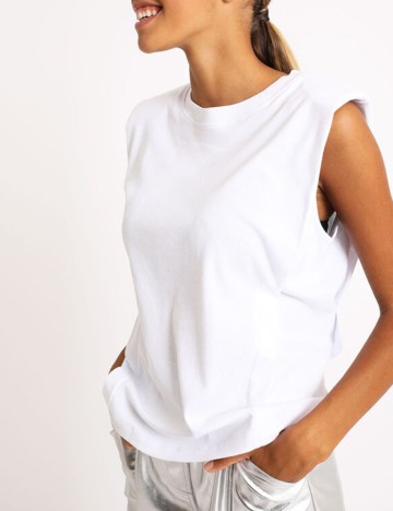 Tricou Pimkie, alb, S