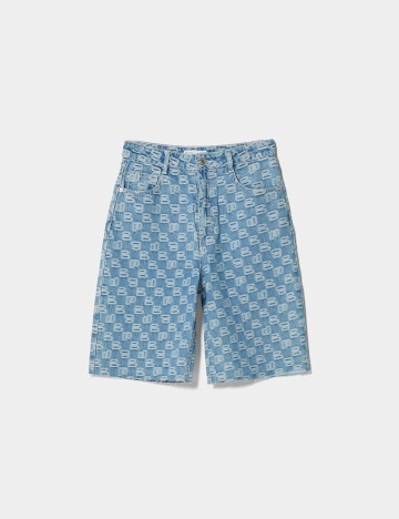 Pantaloni scurti Bershka, albastru, 38