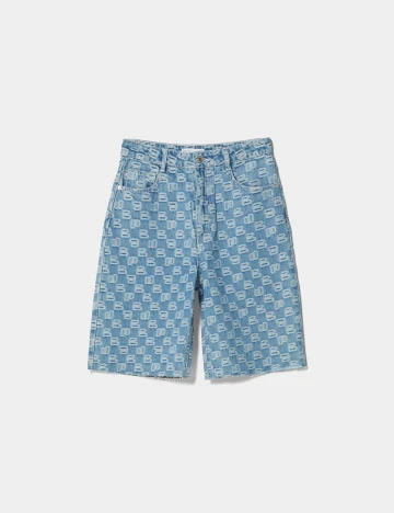 Pantaloni scurti Bershka, albastru, 32
