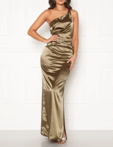 Rochie lunga BUBBLEROOM, kaki, 40 Verde